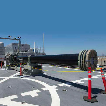 Figure 4: Railgun Prototype on Display Aboard.