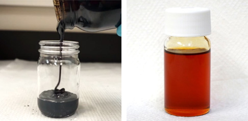 Figure 2: In-Situ-Produced nAl in HTPB (top) and nTiO2 in HTPB (bottom) [10].