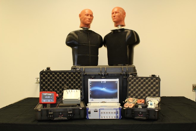 Figure 3: Modular NLW Surrogate With Sensors and Data Collection Equipment (Source: CFD Research Corporation [CFDRC]).