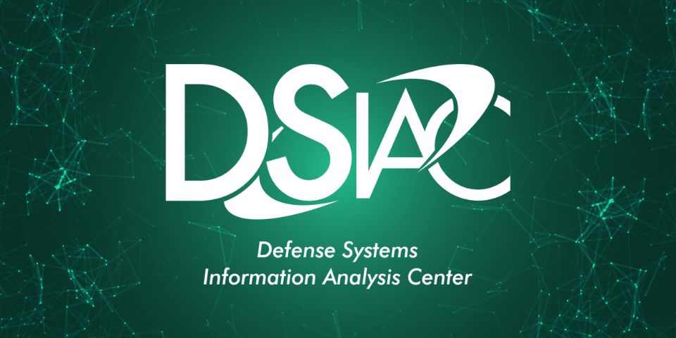 DSIAC logo on gradient green background
