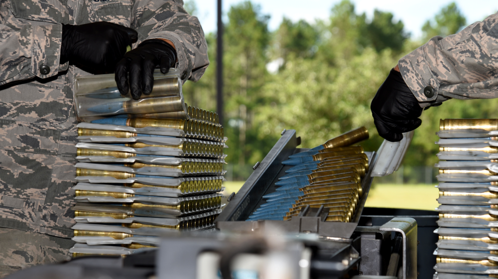 Practice Munitions being sorted for a training exercise.