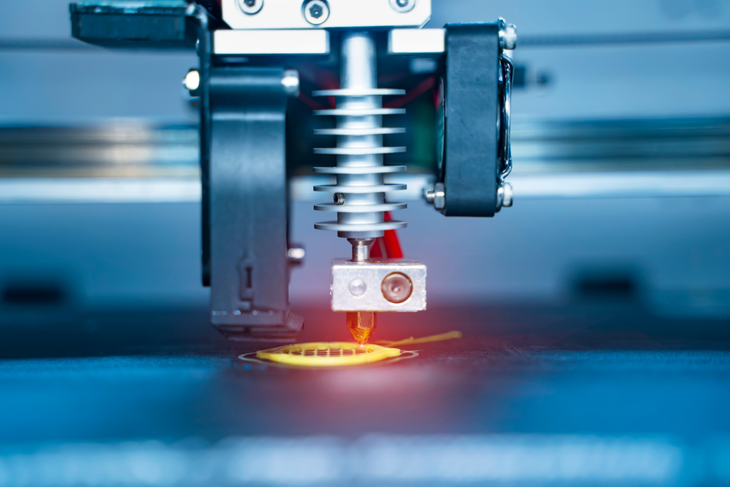 3D printer or additive manufacturing and robotic automation technology