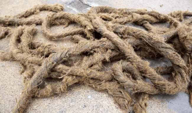 rope made of hemp fiber