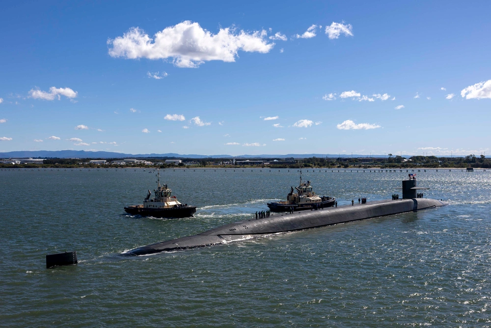 Image of naval vessels in water