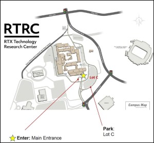 a map of RTX Technology Research Center