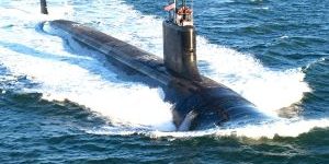 The Virginia-class attack submarine Pre-Commissioning Unit Mississippi (SSN 782) conducts alpha trials in the Atlantic Ocean. (U.S. Navy photo courtesy of General Dynamics Electric Boat)