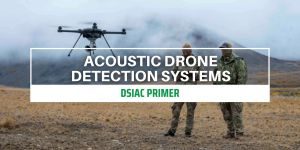 two soldiers standing in a foggy field while operating a drone in flight