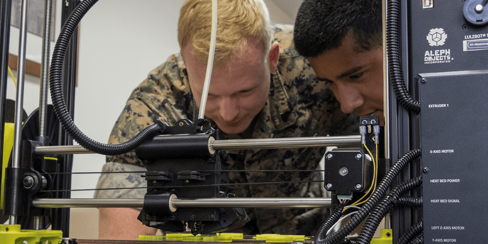 Servicemembers 3-D Printing.