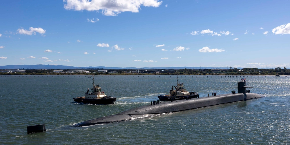 Image of naval vessels in water