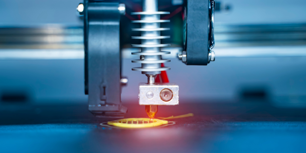 3D printer or additive manufacturing and robotic automation technology