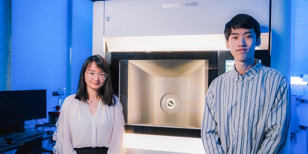 Professor Qian Chen, left, and former graduate student and first author of the study, Chang Qian. Photo Fred Zwicky