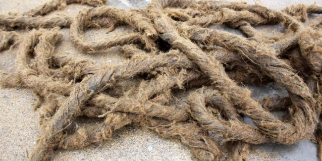 rope made of hemp fiber