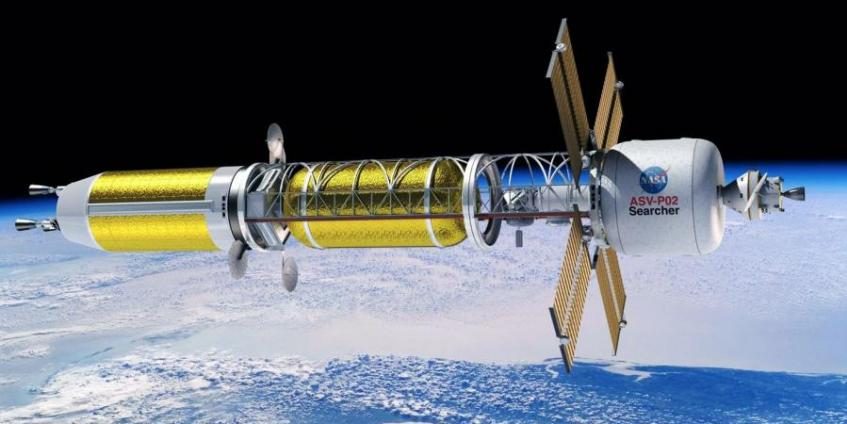 Nuclear rockets could be used to sustain human outposts on other worlds and cut the travel time to Mars in half (photo by NASA).